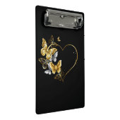 Hart met gouden vlinders mini klembord (Schuin)
