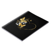 Hart met gouden vlinders notitieboek (Linkerzijde)