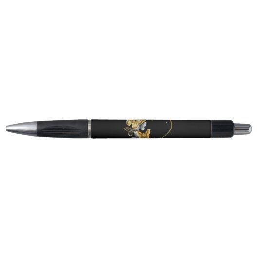 Hart met gouden vlinders pen (Voorkant)
