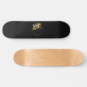 Hart met gouden vlinders persoonlijk skateboard (Horizontaal)