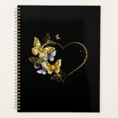 Hart met gouden vlinders planner (Voorkant)