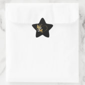 Hart met gouden vlinders ster sticker (Tas)