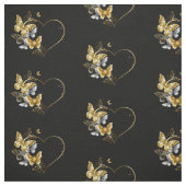 Hart met gouden vlinders stof (Swatch)