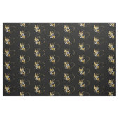 Hart met gouden vlinders stof (Fat Quarter)