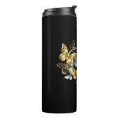 Hart met gouden vlinders thermosbeker (Gedraaid links)