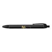 Hart met gouden vlinders zwarte inkt pen (Bovenkant)