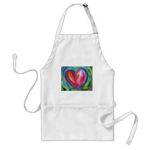 Hart met hoop kunst aangepaste schort