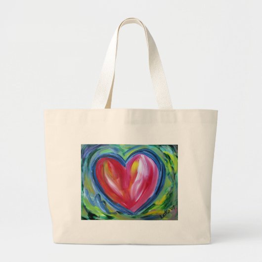 Hart met Hope Bag Grote Tote Bag (Voorkant)