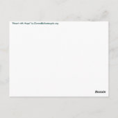 Hart met Hope Briefkaart (Achterkant)