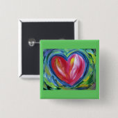 Hart met Hope Button (Voorkant /achterkant)