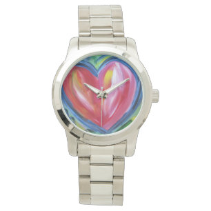 Hart met Hope Colorful Art Custom Watch Design Horloge