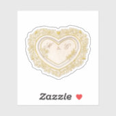 Hart met je brieven sticker (Vel)