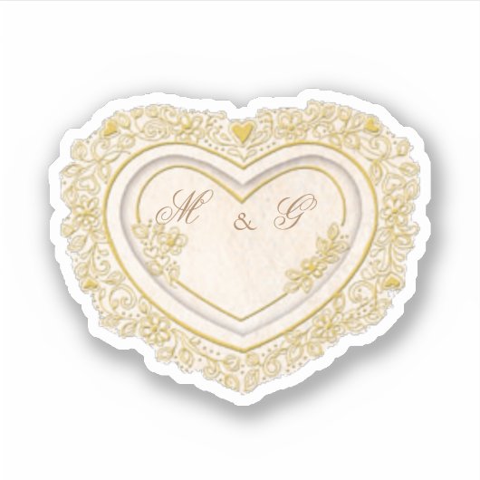 Hart met je brieven sticker (Voorkant)