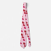 Hart met kant op roze stropdas (Voorkant)