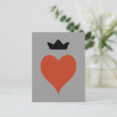 Hart met kroon briefkaart (Staand voorkant)