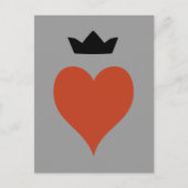 Hart met kroon briefkaart (Voorkant)