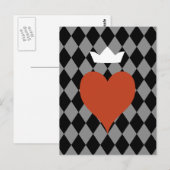 Hart met kroon briefkaart (Voorkant / Achterkant)