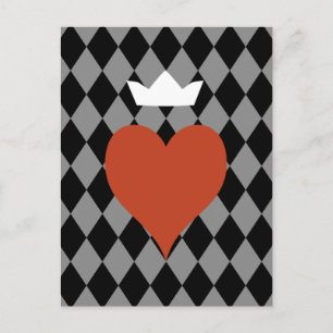 Hart met kroon briefkaart