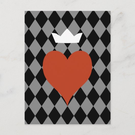 Hart met kroon briefkaart (Voorkant)
