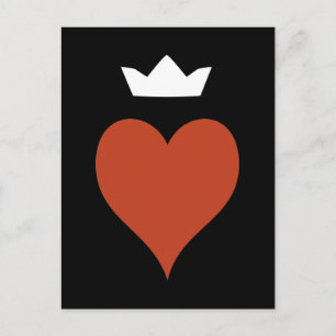 Hart met kroon briefkaart