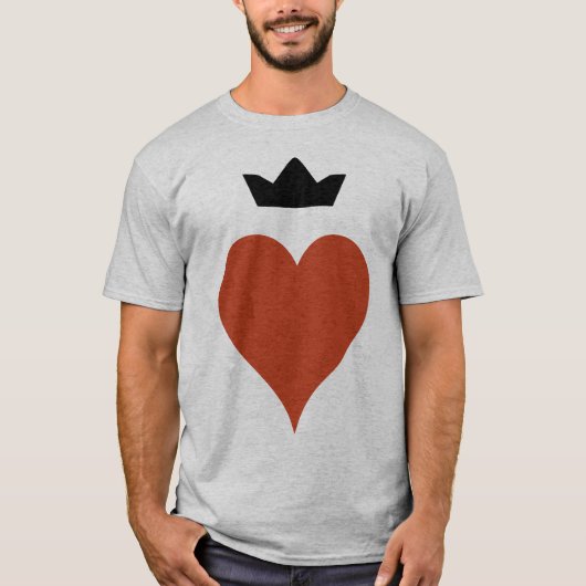 Hart met kroon t-shirt (Voorkant)