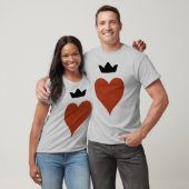 Hart met kroon t-shirt (Unisex)