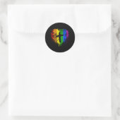 Hart met kruising Gay Pride Christelijk religieus Ronde Sticker (Tas)