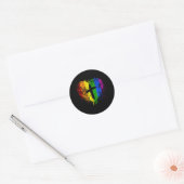 Hart met kruising Gay Pride Christelijk religieus Ronde Sticker (Envelop)