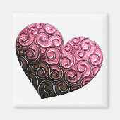 Hart met krullen magneet (Voorkant)