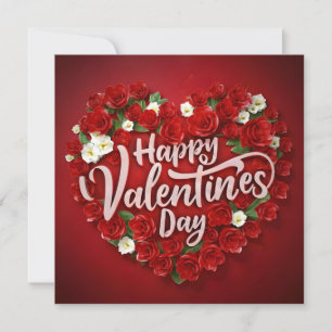 Hart met licht met woorden Gelukkige Valentijnsdag Feestdagenkaart