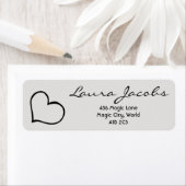 Hart Met Naam Script Aangepaste Cadeausetiketjes M Etiket (Insitu)