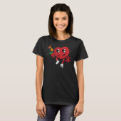 hart met ogen rood hart Geweldige Valentijnse  voo T-shirt (Voorkant volledig)