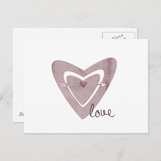 Hart met Pijl Briefkaart (Voorkant / Achterkant)