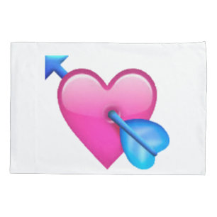 Hart met pijl - Emoji Kussensloop