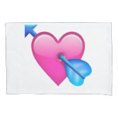 Hart met pijl - Emoji Kussensloop (Voorkant)
