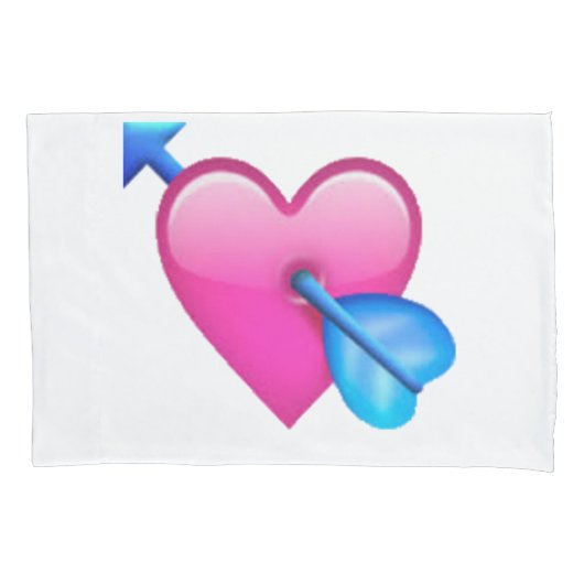 Hart met pijl - Emoji Kussensloop (Voorkant)