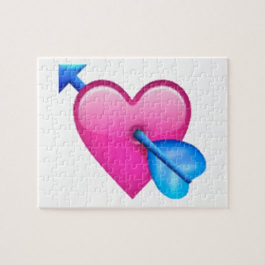 Hart met pijl - Emoji Legpuzzel (Horizontaal)