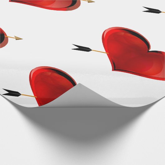 Hart met pijl inpakpapier (Hoek)