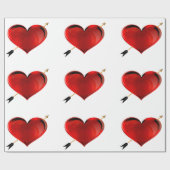 Hart met pijl inpakpapier (Vlak)