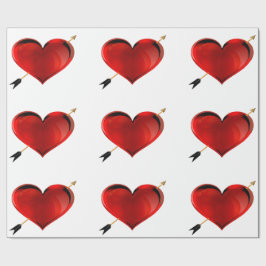 Hart met pijl inpakpapier