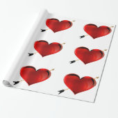 Hart met pijl inpakpapier (Uitgerold)