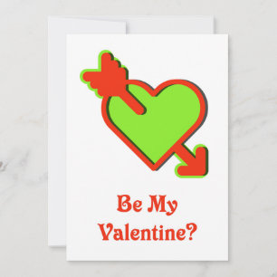 Hart met pijl - Valentijnsdag Kaart