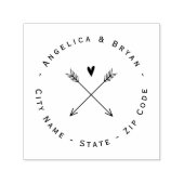 Hart met Pijlen Retouradres Zelfinkkend Stempel (Design)