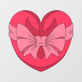 Hart met pijlpunt en boog raamsticker