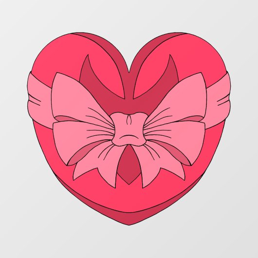 Hart met pijlpunt en boog raamsticker (Vel)