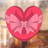 Hart met pijlpunt en strik raamsticker (Vel 2)