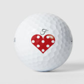 Hart met pooldots golfballen (Voorkant)