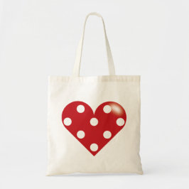 Hart met pooldots tote bag