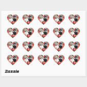 HART MET ROZE ROZEN BRUILOFT FOTOSJABLOON STICKER (Vel)