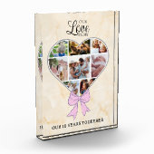 Hart met roze strik foto blok (Links)